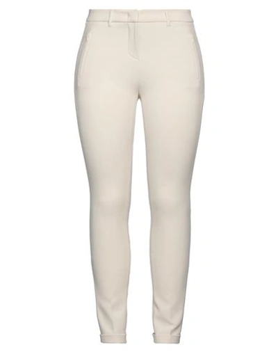 Seductive Woman Pants Cream Size 6 Polyester, Viscose, Cotton, Elastane In White
