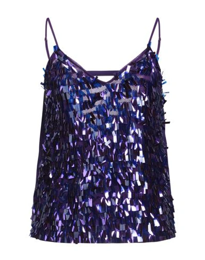 Pinko Woman Top Purple Size 6 Polyester