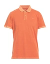 Gant Man Polo Shirt Orange Size M Cotton