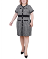 NY COLLECTION PLUS SIZE SHORT SLEEVE TWEED DRESS