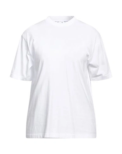 Off-white Woman T-shirt White Size Xs Organic Cotton, Elastane