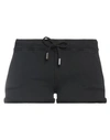 Dsquared2 Woman Shorts & Bermuda Shorts Black Size Xxs Cotton, Elastane