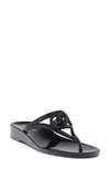 Valentino Vlogo Signature Rubber Thong Sandal In Nero/ Nero
