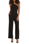 DONNA MORGAN FOR MAGGY TWISTED ONE-SHOULDER JUMPSUIT