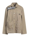 DICKIES DICKIES WOMAN DENIM SHIRT BEIGE SIZE L POLYESTER, COTTON