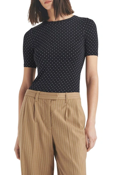 Rag & Bone Sabeen Short-sleeve Polka Dot Top In Polkadt