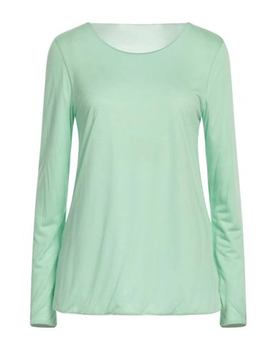 Purotatto Woman T-shirt Light Green Size L Modal, Milk Protein Fiber