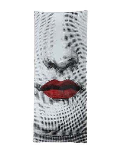 Fornasetti Rectangular Tray Red Lips - Tema E Variazioni N.397 In White