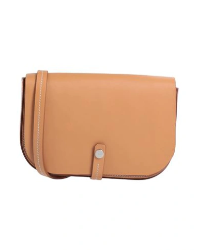 Il Bisonte Woman Cross-body Bag Camel Size - Soft Leather In Beige