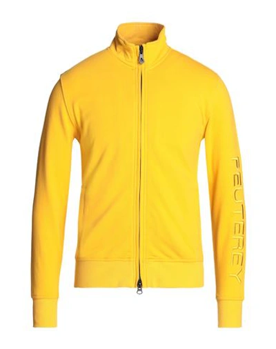 Peuterey Man Sweatshirt Ocher Size Xs Cotton In Yellow