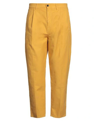 Harmont & Blaine Man Pants Ocher Size 32 Cotton, Elastane In Yellow