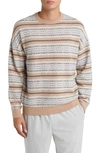 Reiss Camel Plato Wool Fairisle Crew Neck Jumper In Camel