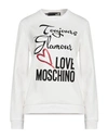 Love Moschino Woman Sweatshirt White Size 6 Cotton, Elastane In White