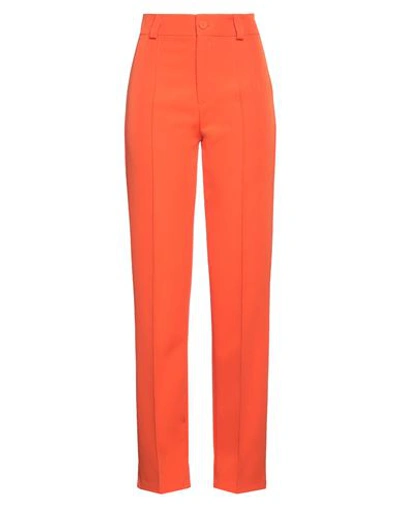 H2o Italia Woman Pants Orange Size 6 Polyester, Elastane