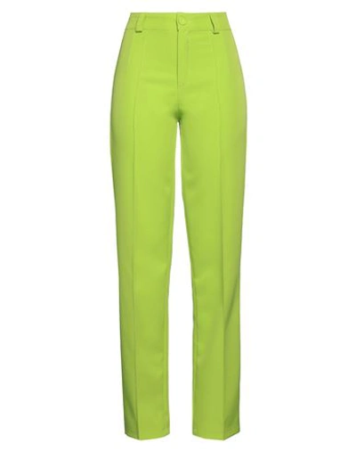 H2o Italia Woman Pants Acid Green Size 10 Polyester, Elastane