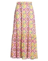 4GIVENESS 4GIVENESS WOMAN MAXI SKIRT YELLOW SIZE L POLYESTER