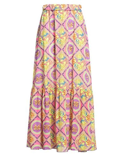 4giveness Woman Maxi Skirt Yellow Size L Polyester