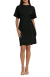 Donna Morgan Side Tie Dress In Black