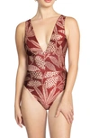 ROBIN PICCONE ROBIN PICCONE ROMY PLUNGE ONE-PIECE SWIMSUIT