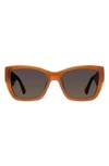 KURT GEIGER KENSINGTON 54MM GRADIENT RECTANGULAR SUNGLASSES