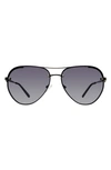 Kurt Geiger 60mm Aviator Sunglasses In Black