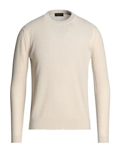 Roberto Collina Man Sweater Beige Size 38 Merino Wool, Cashmere In Beige
