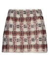Elisabetta Franchi Woman Mini Skirt Cream Size 6 Cotton, Acrylic, Polyester, Glass, Plastic In White