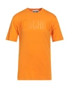 Moschino Man T-shirt Orange Size 36 Organic Cotton