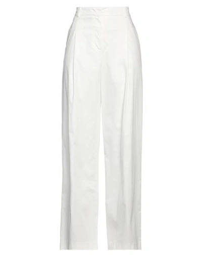 Liu •jo Woman Pants White Size 8 Cotton, Elastane