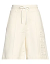 Msgm Logo Embossed Track Shorts In White