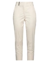 Peserico Woman Pants Ivory Size 8 Cotton, Elastane In White