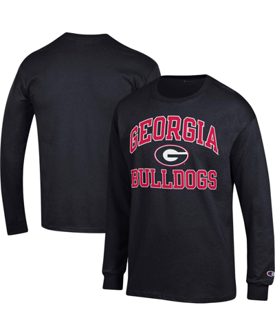Champion Men's  Black Georgia Bulldogs High Motor Long Sleeve T-shirt