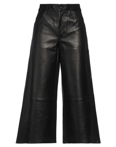 Etro Woman Pants Dark Brown Size 6 Lambskin In Black