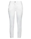 Vicolo Woman Pants White Size Xs Cotton, Elastane
