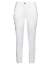 Vicolo Woman Pants White Size Xs Cotton, Elastane In White