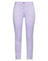 Vicolo Woman Pants Lilac Size Xs Cotton, Elastane In Purple