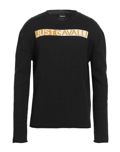 Just Cavalli Man Sweater Black Size M Wool, Acrylic, Polyamide