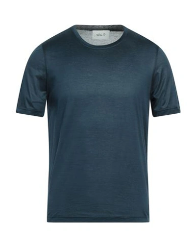 D4.0 Man T-shirt Midnight Blue Size 34 Cotton