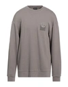 Giorgio Armani Man Sweatshirt Grey Size 44 Viscose, Polyamide, Wool, Elastane
