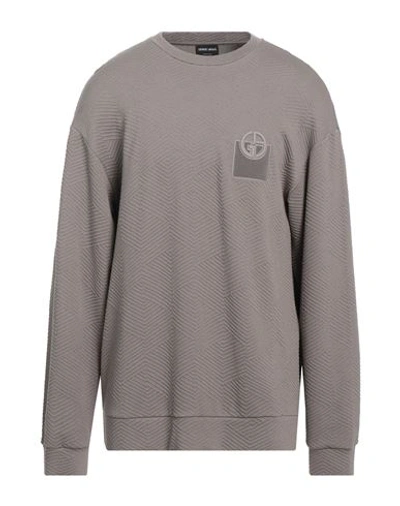 Giorgio Armani Man Sweatshirt Grey Size 42 Viscose, Polyamide, Wool, Elastane