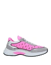 VALENTINO GARAVANI VALENTINO GARAVANI WOMAN SNEAKERS PINK SIZE 7 SOFT LEATHER, TEXTILE FIBERS