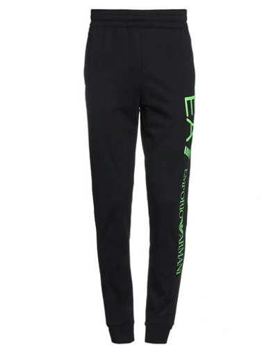 Ea7 Man Pants Black Size L Cotton In Black