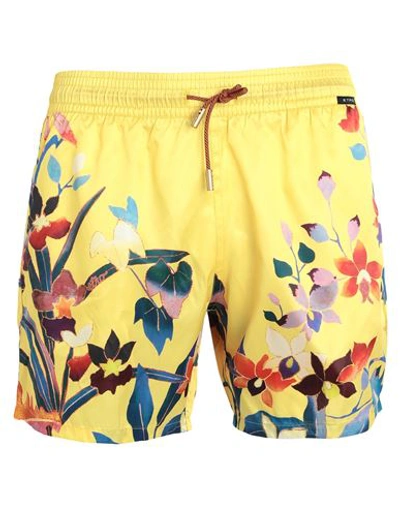 Etro Man Swim Trunks Yellow Size L Polyester