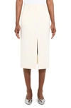 Theory Admiral Crepe Midi Trouser Skirt In Rice