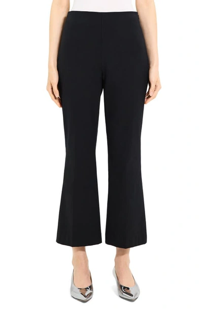 Theory Cropped Kick Tailored Trouser In Black