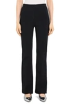 Theory Crepe Cashmere And Wool Flare Pants In Black