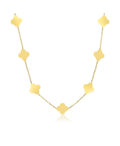 The Lovery Small Gold Clover Necklace