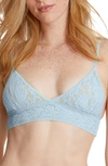 Hanky Panky Signature Lace Padded Triangle Bralette In Blue