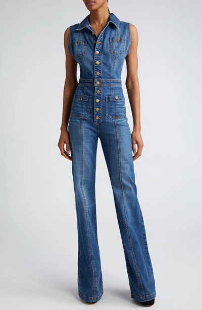 Ramy Brook Carly Denim Jumpsuit In Medium Wash