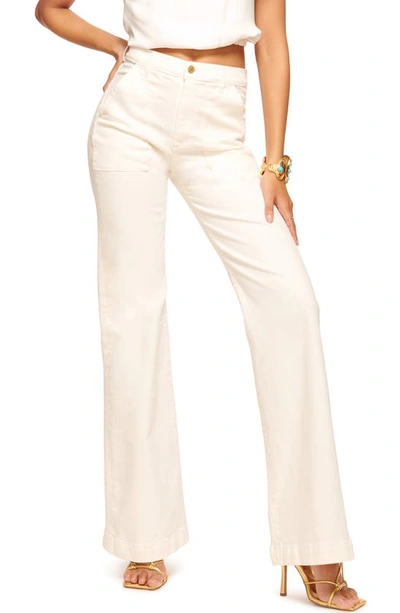 Ramy Brook Clifford High Rise Wide Leg Jeans In White